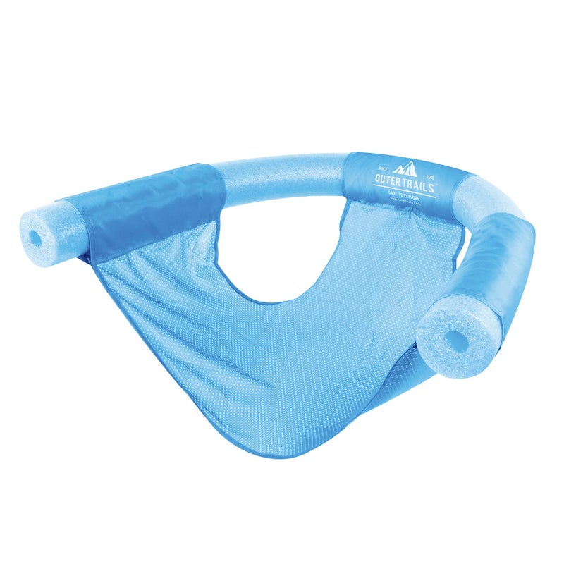 Outer Trails Sling Mesh Chair for Swimming Pool Noodles- 2 Pack- Light Blue - Image 3